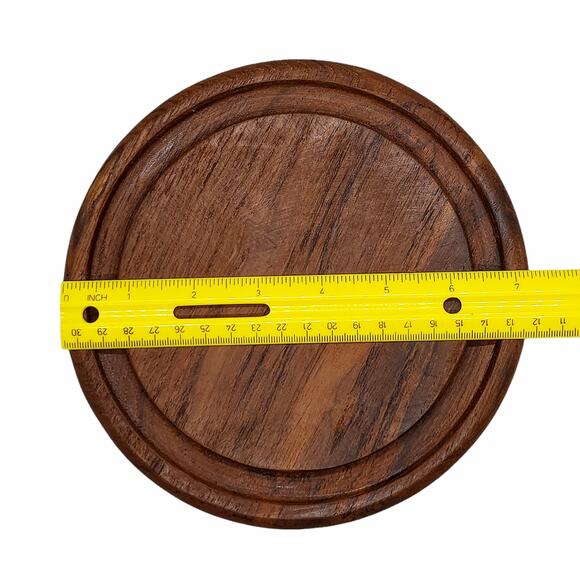 Teakwood  Cheese Server w/Dome Handcrafted Dolphin Style 79/2 Vintage EUC In Box - Picture 9 of 9